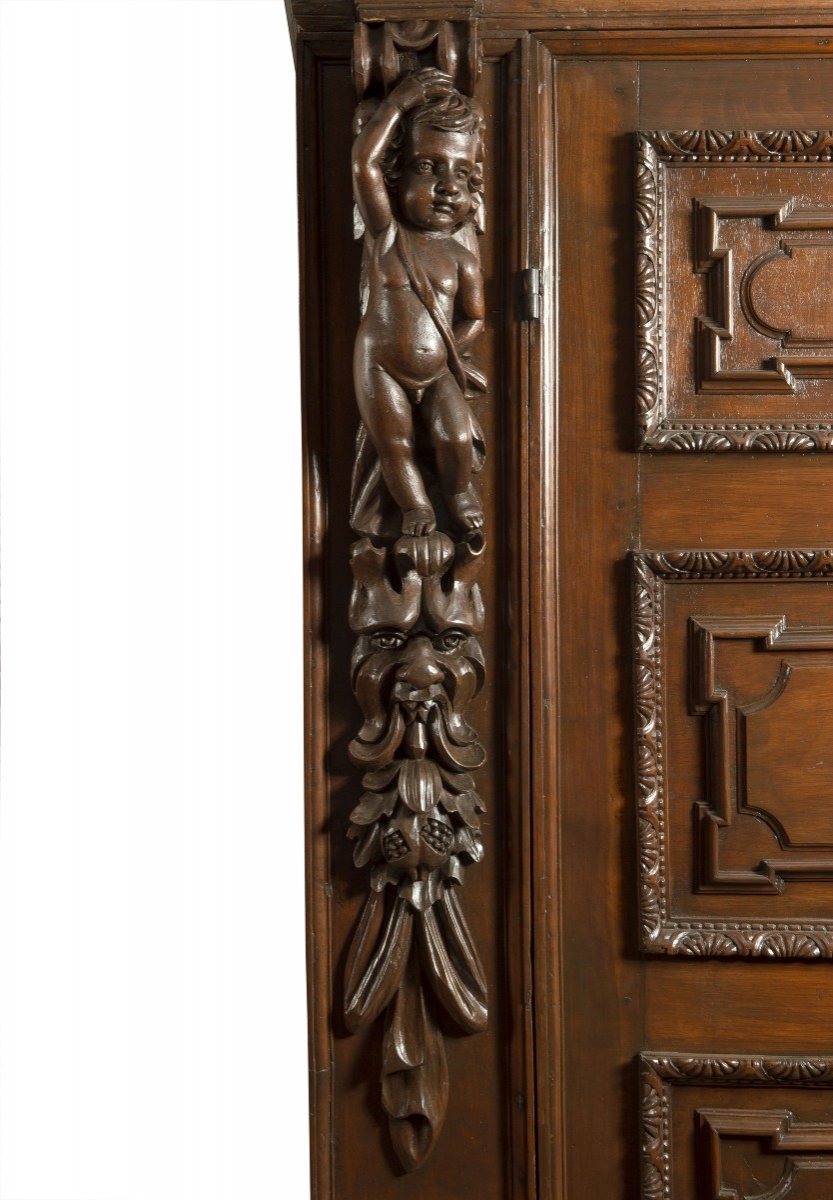 Armoire Noyer Italienne 17eme Siecle-photo-1