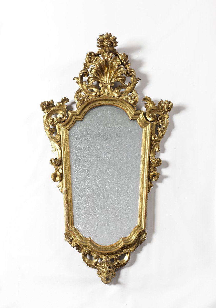 Paire De Miroirs Louis XV Ecole Lombarde-photo-2