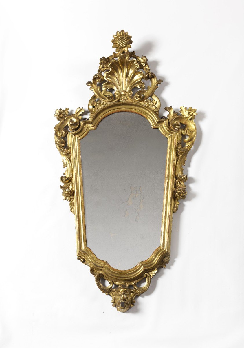Paire De Miroirs Louis XV Ecole Lombarde-photo-4