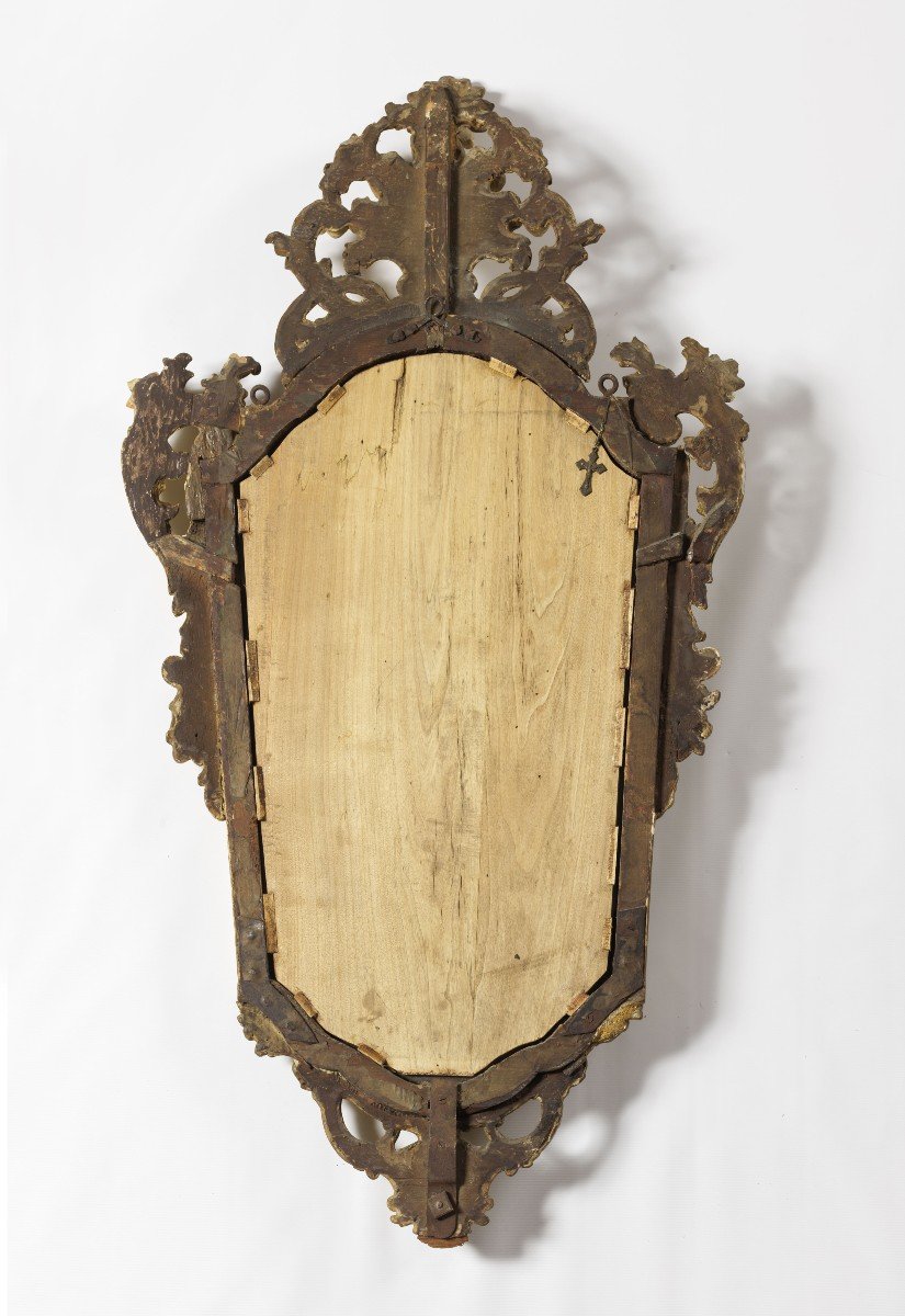 Paire De Miroirs Louis XV Ecole Lombarde-photo-1