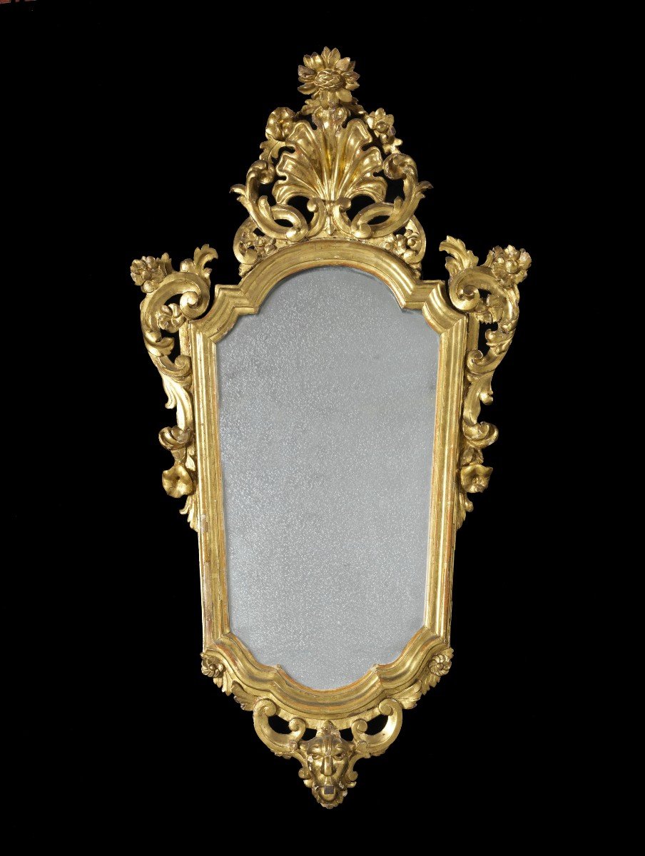 Paire De Miroirs Louis XV Ecole Lombarde-photo-3