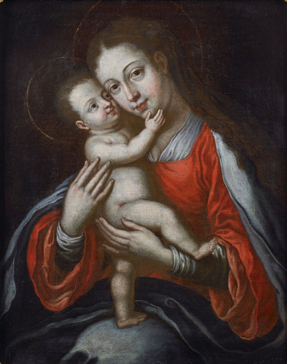 Vierge à l'Enfant De l'école Ombrienne Du XVII Siecle