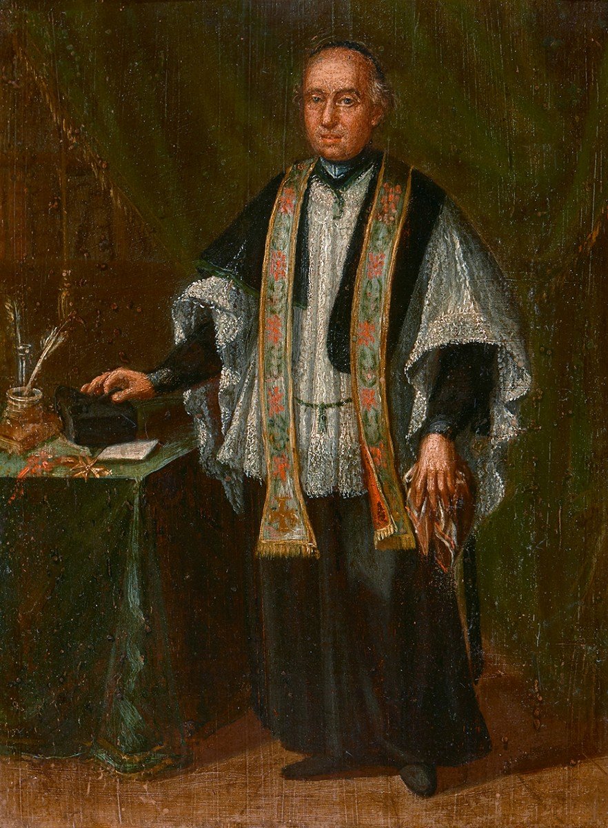 Portrait d'Un évêque  école Vénitienne '700