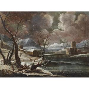 Paesaggio Invernale scuola italiana '700