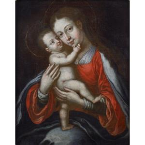 Vierge à l'Enfant De l'école Ombrienne Du XVII Siecle