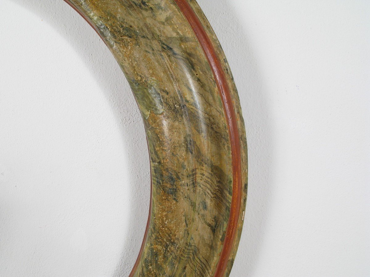 Coppia di cornici ovali marmorizzate, Veneto, Luigi XIV°-photo-3