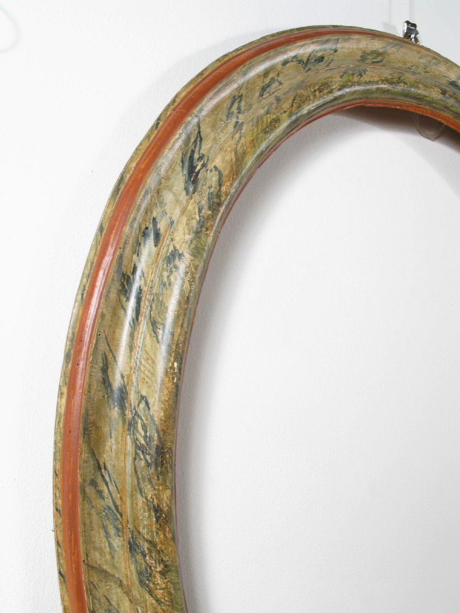 Coppia di cornici ovali marmorizzate, Veneto, Luigi XIV°-photo-4