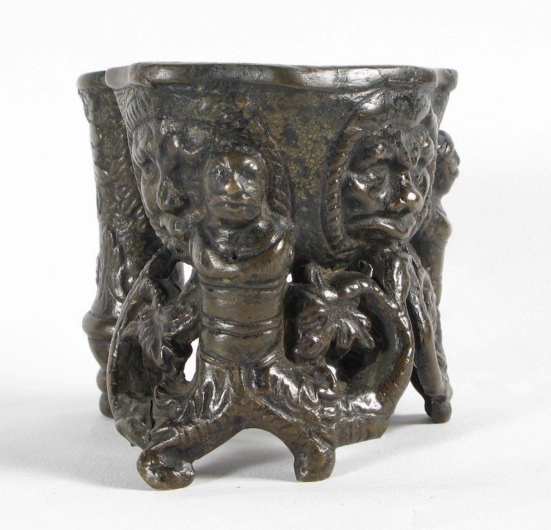 Calamaio in bronzo fuso a cera persa, XVI° secolo-photo-2