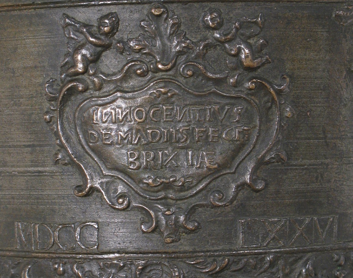 Mortaio in bronzo firmato e datato-photo-2
