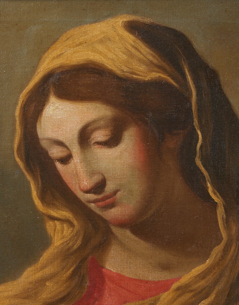 Vergine annunciata, scuola emiliana, XVII° secolo.v-photo-3