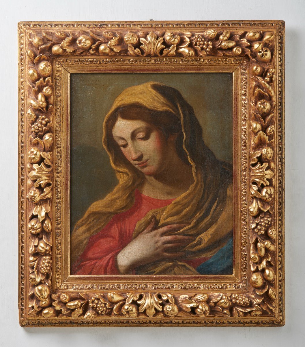 Vergine annunciata, scuola emiliana, XVII° secolo.v