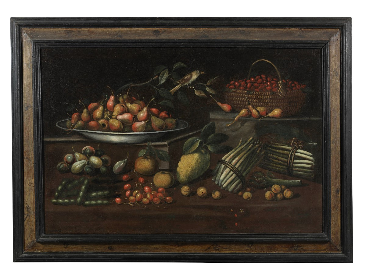 Coppia di Nature Morte, artista attivo in ambito cremonese, prima metà del  XVII° secolo 