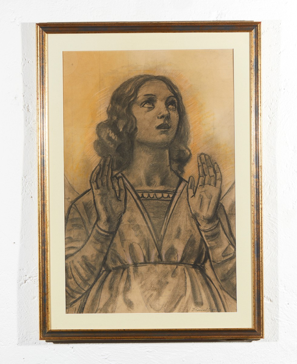 Eliodoro Coccoli (Brescia 1880 – 1974) -  Angelo, 1922