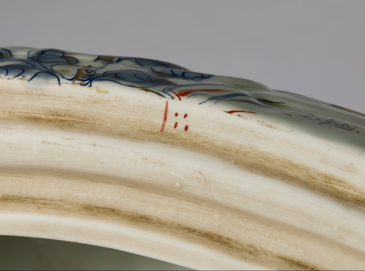 Porcellana zoomorfa  Imari a forma di anatra fine XIX° inizi XX° sec.-photo-3