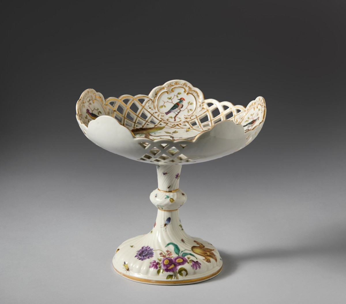 Alzatina in porcellana, Meissen, XIX° secolo-photo-3