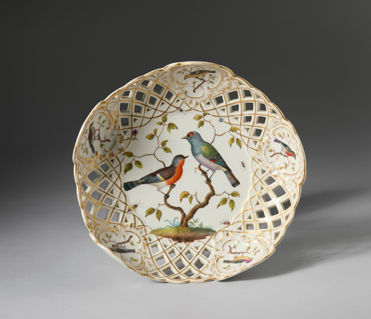 Alzatina in porcellana, Meissen, XIX° secolo-photo-4