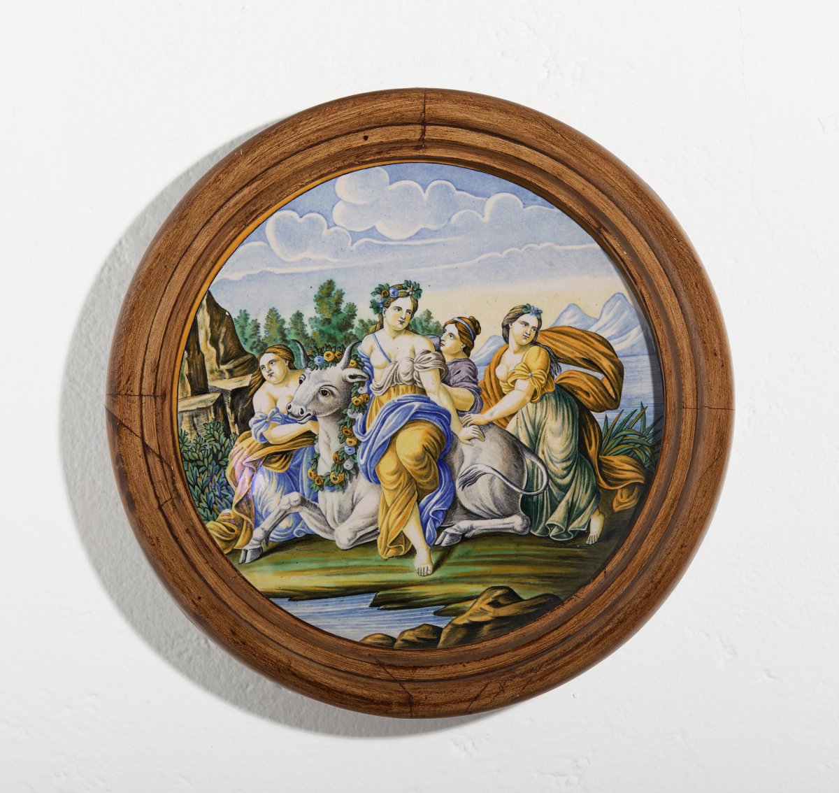 Coppia di piatti istoriati in maiolica fornace del centro Italia (Castelli d’Abruzzo), XX° seco-photo-1