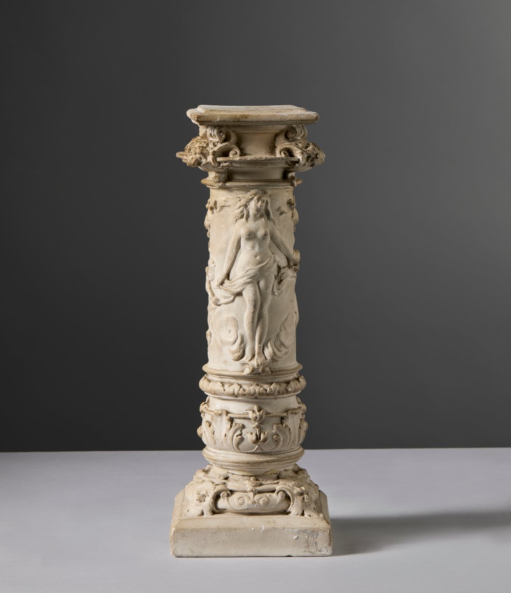Colonna decorativa in gesso - Collezione Eliodoro Coccoli Inizi XX° secolo