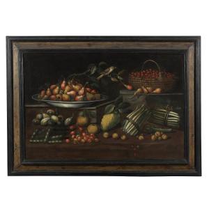 Coppia di Nature Morte, artista attivo in ambito cremonese, prima metà del  XVII° secolo 