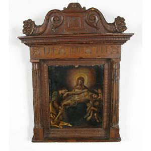 Pietà, dipinto a olio su rame,  Nord Italia, XVII° secolo