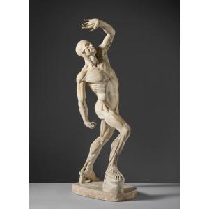 Da Jacques - Eugène Caudron ( 1818-1865) -  “Ecorchè” Scorticato con braccio alzato