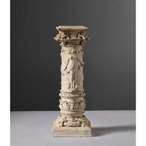 Colonna decorativa in gesso - Collezione Eliodoro Coccoli Inizi XX° secolo