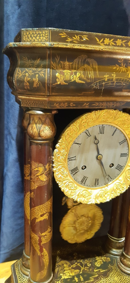 Orologio laccato ,secolo XIX-photo-2