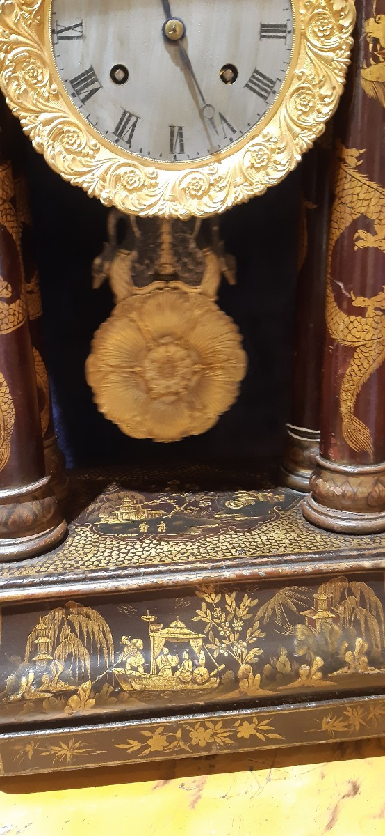 Orologio laccato ,secolo XIX-photo-4