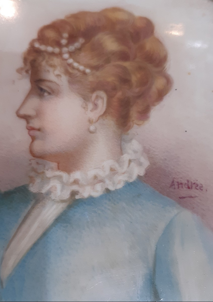 Miniatura su porcellana,metà XIX secolo-photo-4