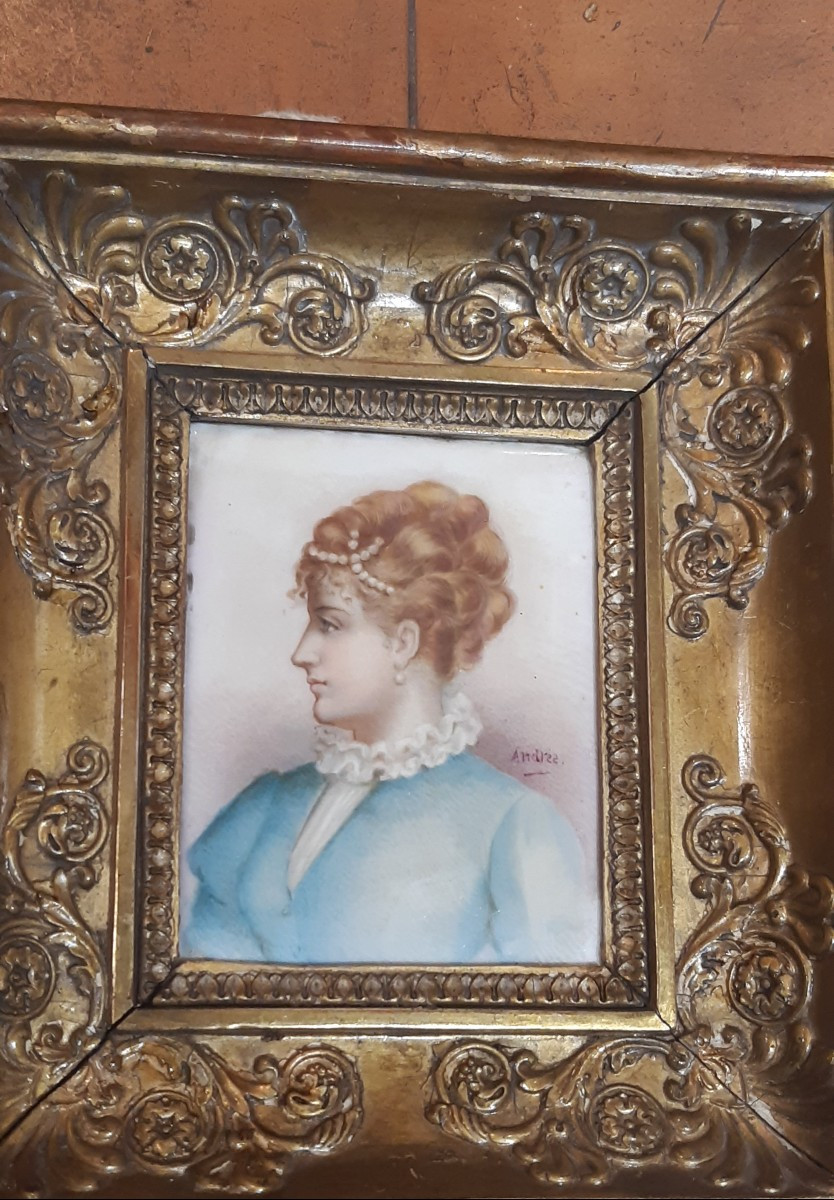 Miniatura su porcellana,metà XIX secolo