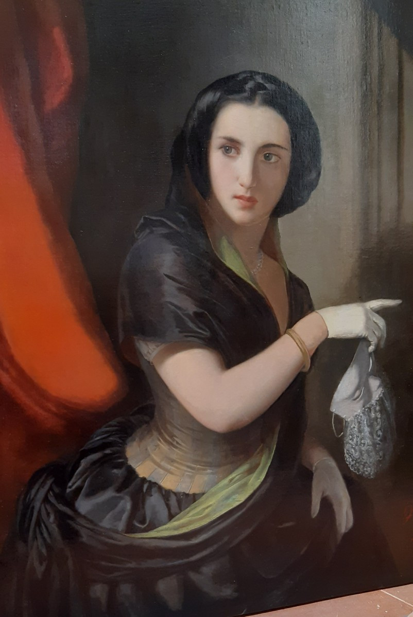 Ritratto di donna ,ballo  in maschera