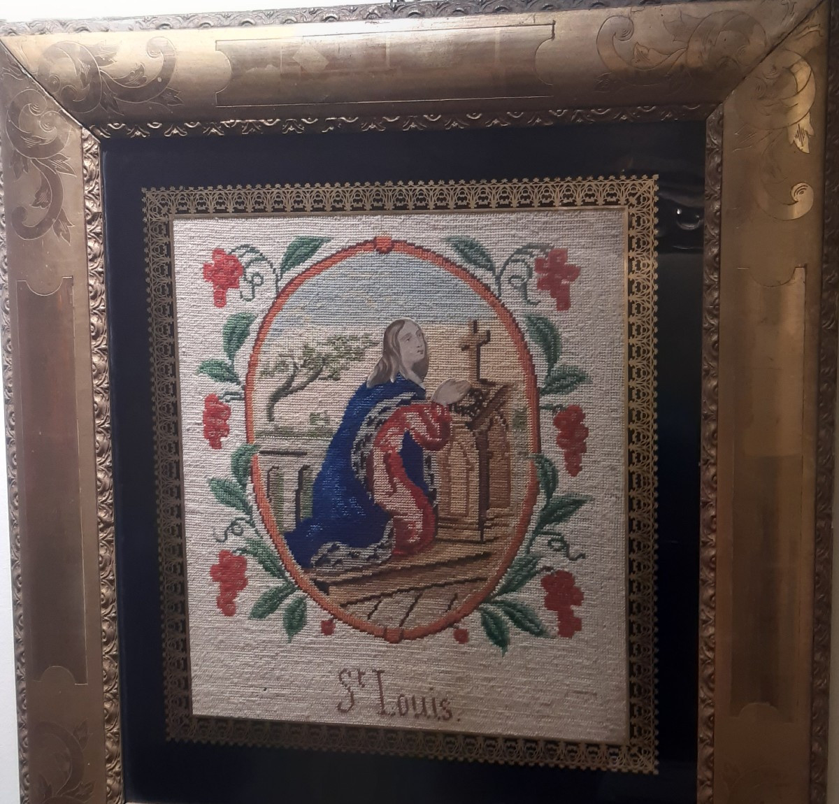 Ricamo in cornice dorata-photo-4