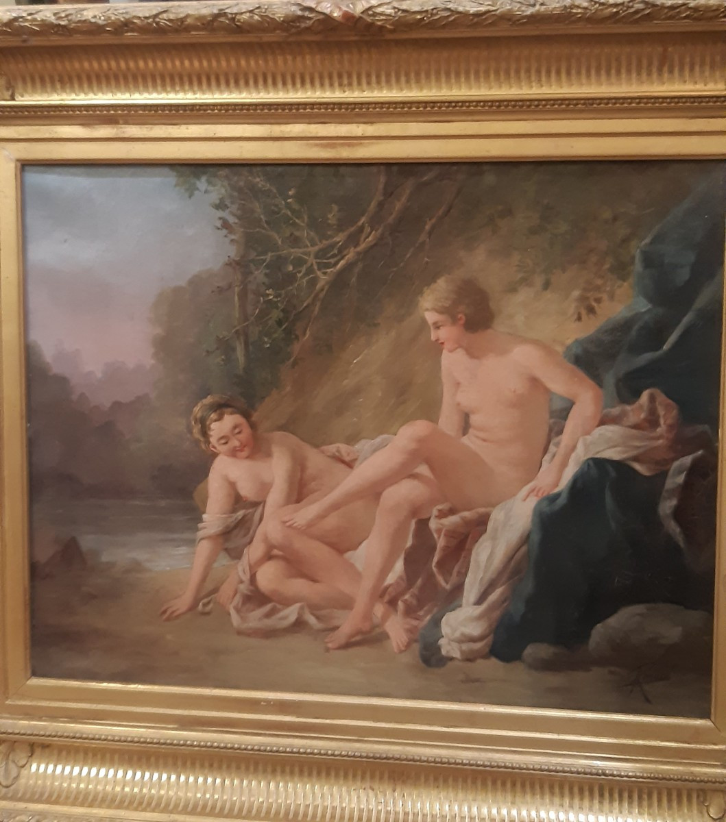 Donne al bagno,XIX secolo.-photo-1