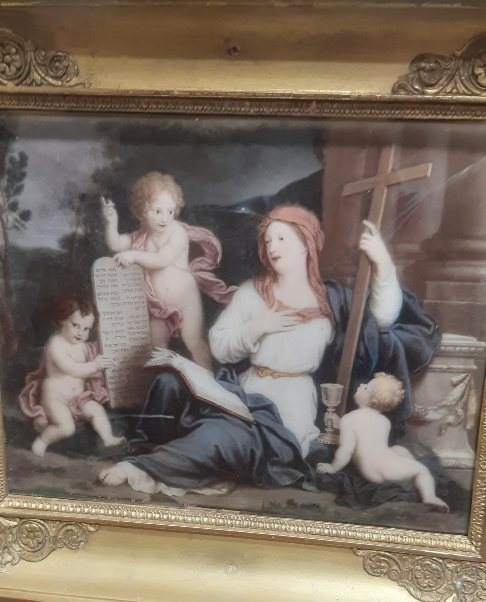 Allegoria della Fede,dipinto su vetro