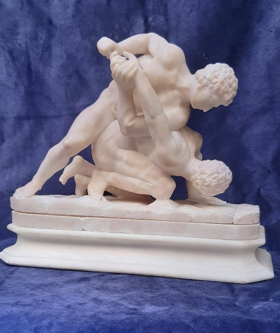 Scultura lottatori,secolo XIX