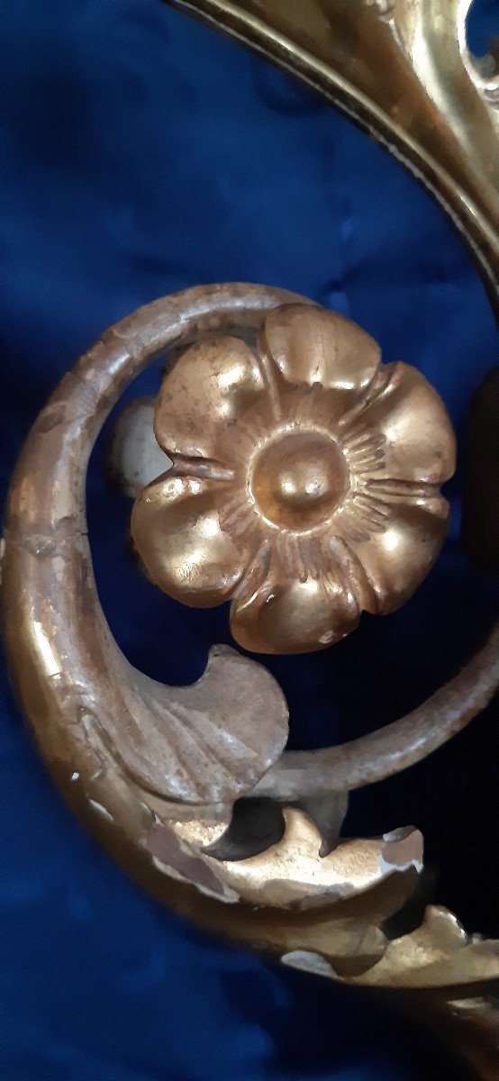 Paire d'Appliques En Bois Dore',XVIIIsiecle-photo-1