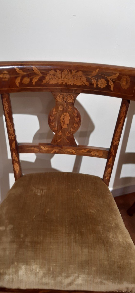 Deux Chaises Marquetees,du 19eme Siecle-photo-4