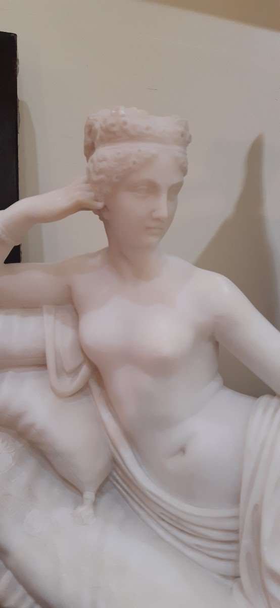 Marbre "Paolina Borghese", XIXe siecle-photo-2