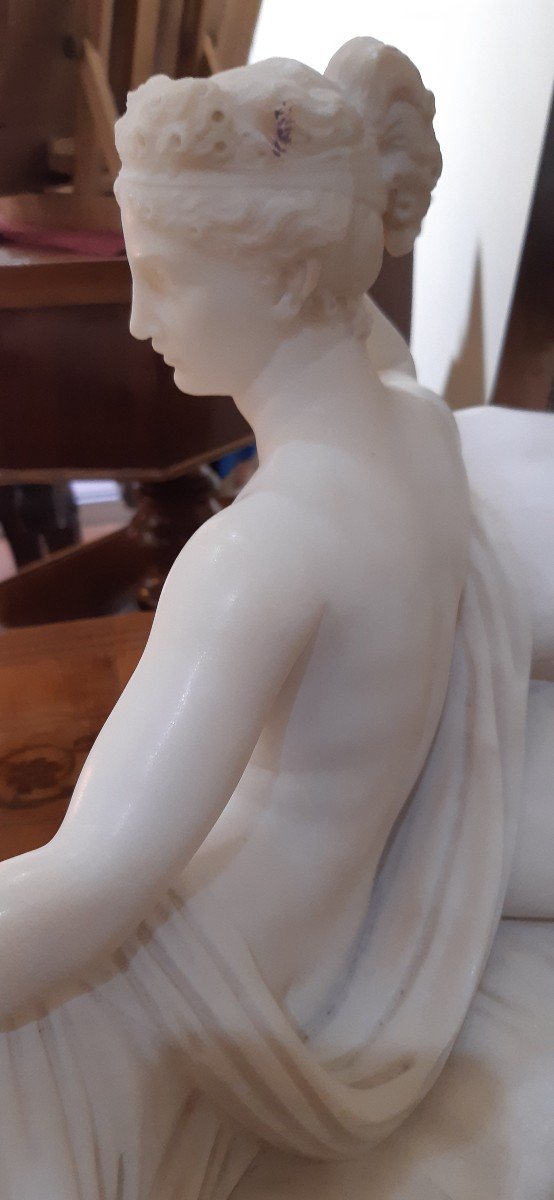 Marbre "Paolina Borghese", XIXe siecle-photo-3
