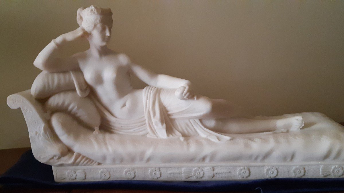Marbre "Paolina Borghese", XIXe siecle-photo-3