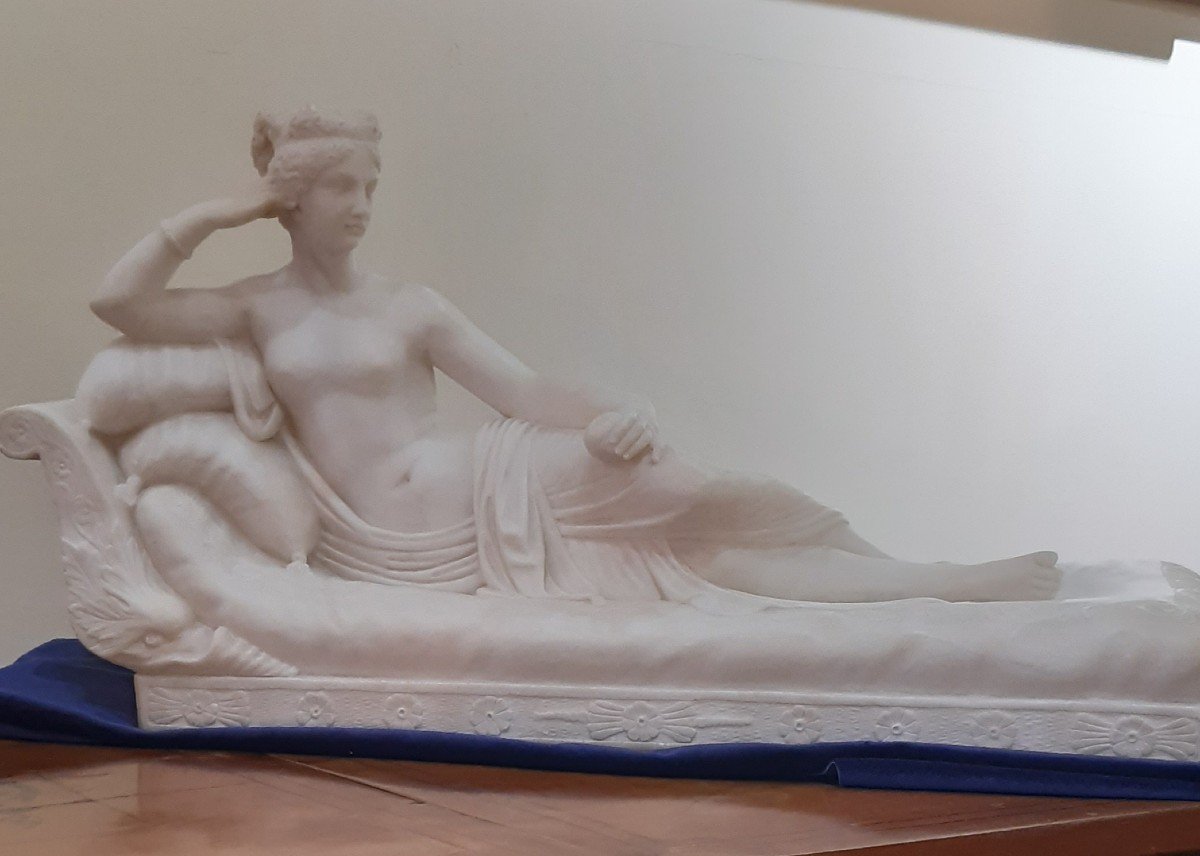 Marbre "Paolina Borghese", XIXe siecle-photo-5