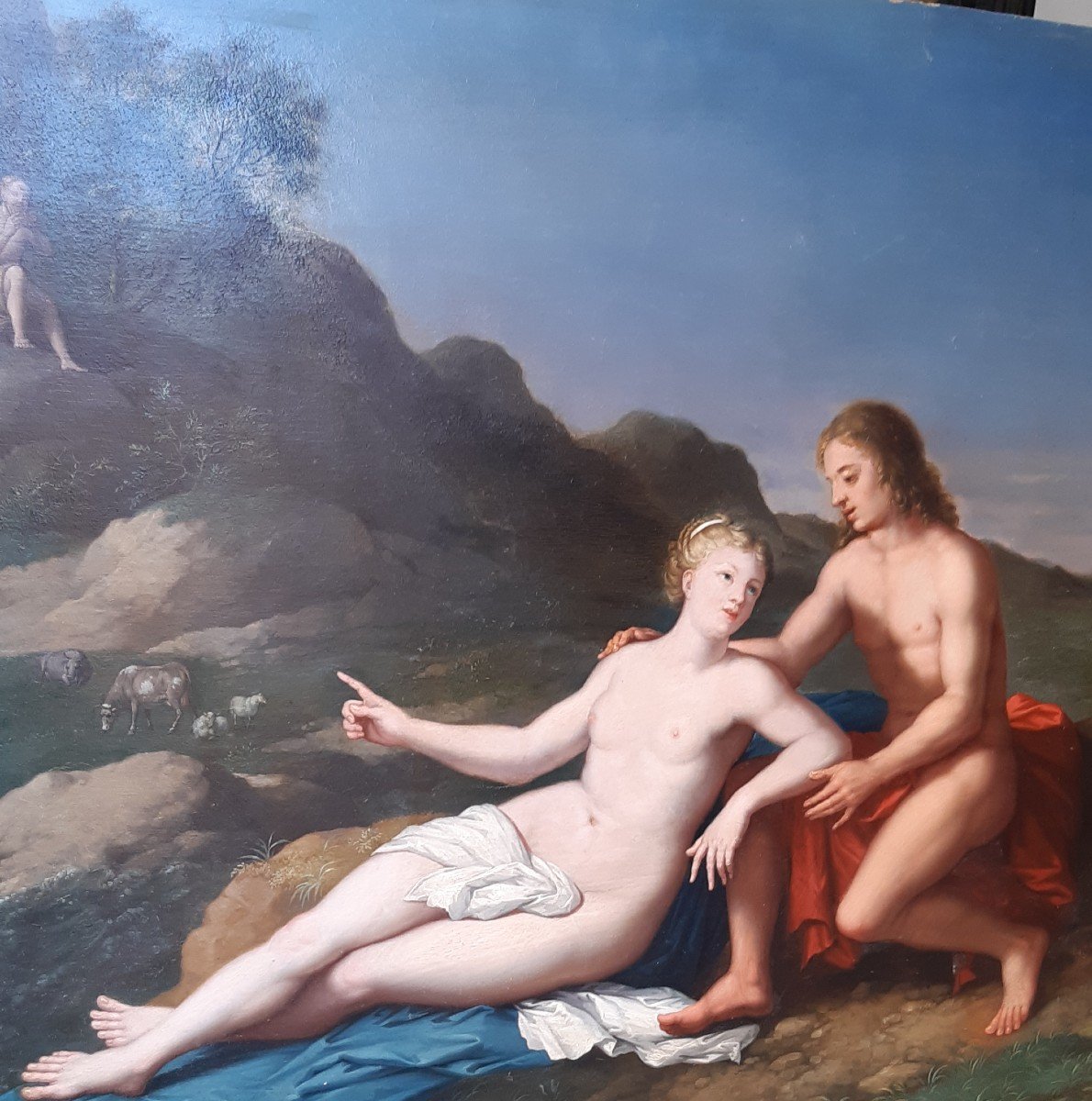 Tableau Scene Mytologique,XVIIe Siecle-photo-2
