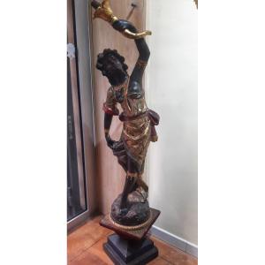 Scultura in legno laccato ,secoloXIX.