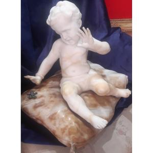 Scultura in alabastro " la paura"