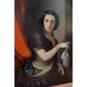 Ritratto di donna ,ballo  in maschera