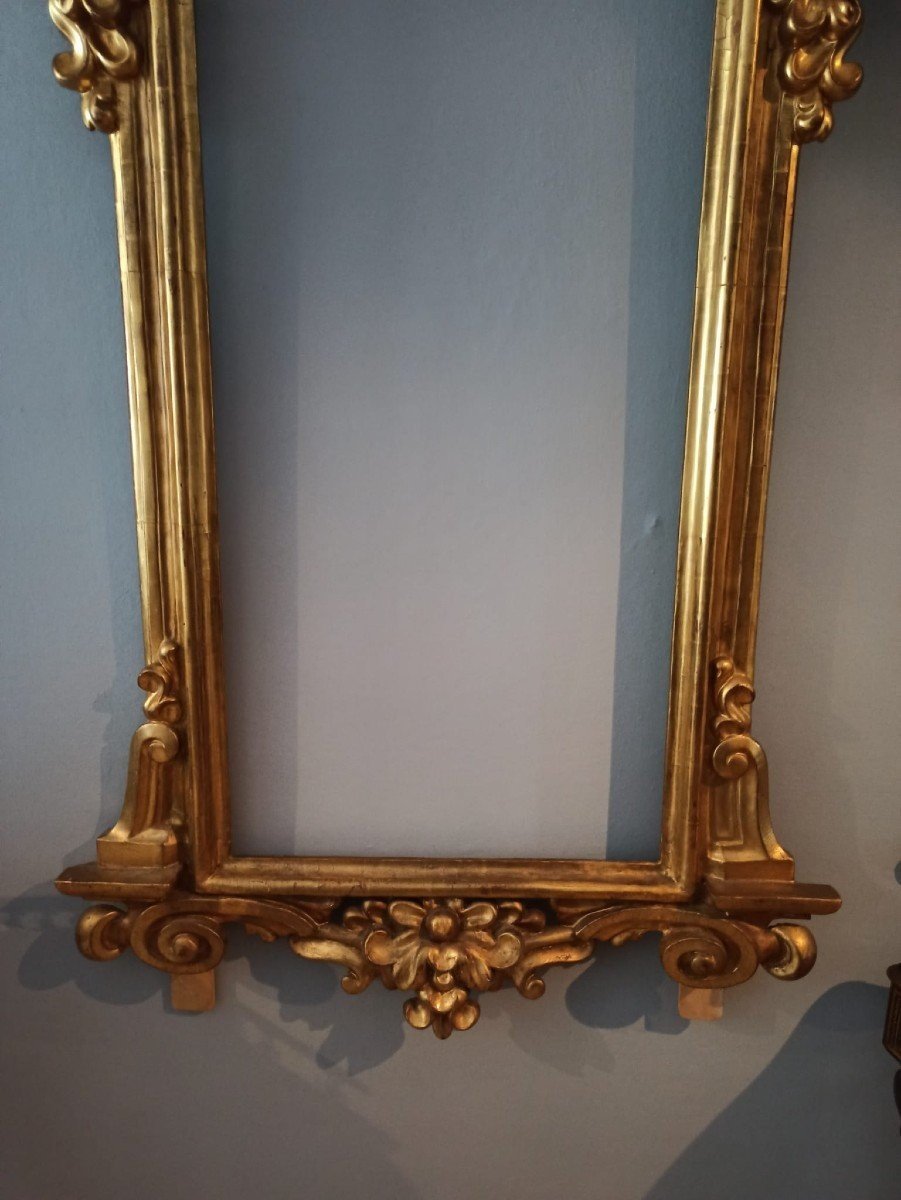 Grande specchiera in legno dorato prima meta' XIX secolo Italia-photo-3