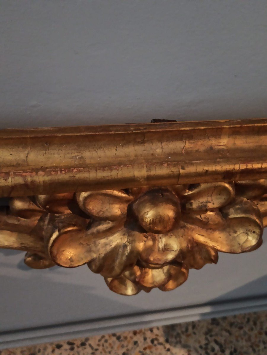 Grande specchiera in legno dorato prima meta' XIX secolo Italia-photo-3