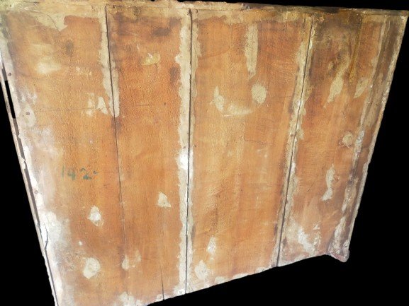 Antica ribalta lastronata palissando e noce XVIII secolo toscana-photo-2
