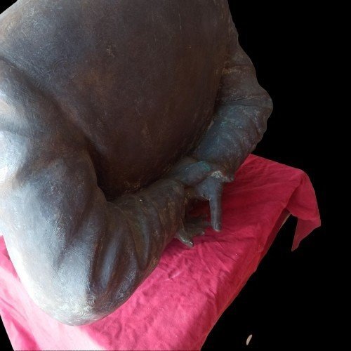 Grande scultura bronzo primi 900 fonderia marinelli firenze firmato -photo-4