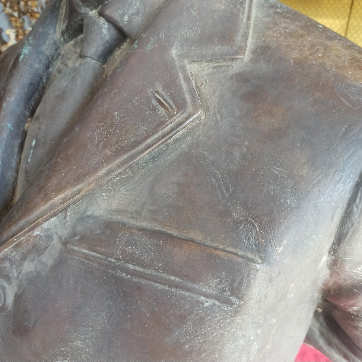 Grande scultura bronzo primi 900 fonderia marinelli firenze firmato -photo-5